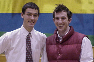 Pat Martha '01 with Jonathan Hamilton '98.