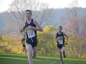 Diego Long '01 winning the JV race.