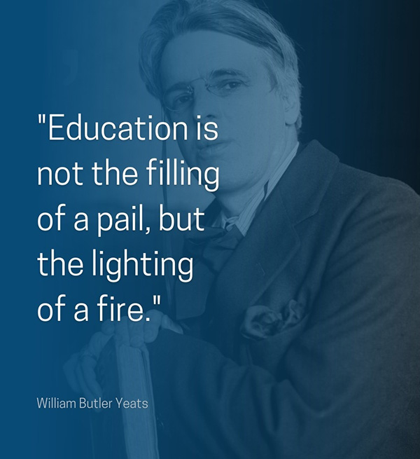 W.B. Yeats on education.